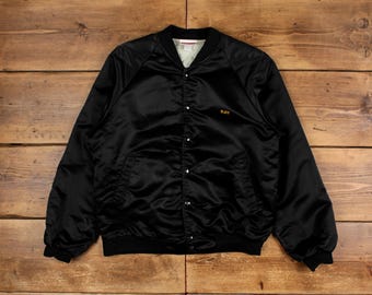 Vintage 1990s Hartwell Satin Bomber Jacket / Athleisure