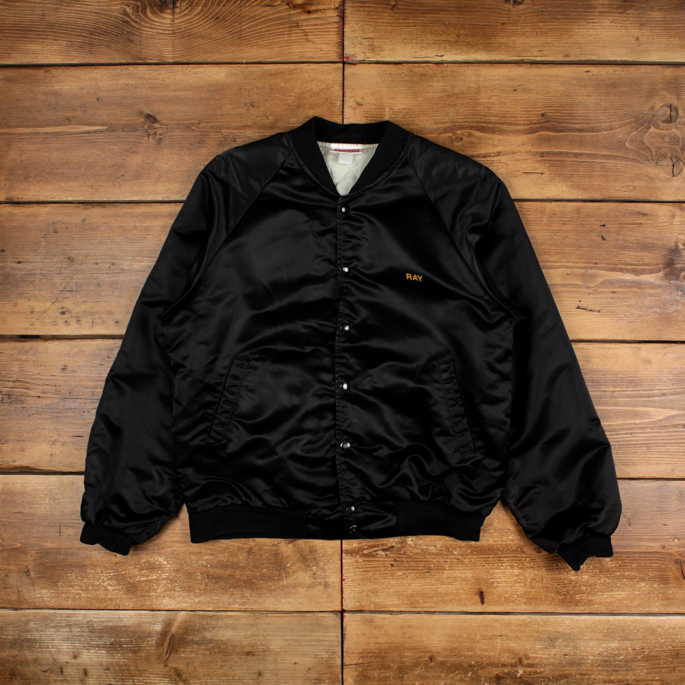 Vintage Hartwell Varsity Jacket M 90s Bomber Satin Fire Dept USA