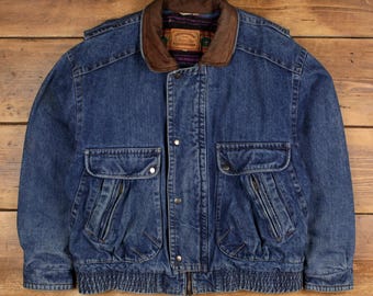 Vintage St John's Bay Outdoor Coat M 90s Beige Zip Snap - Etsy