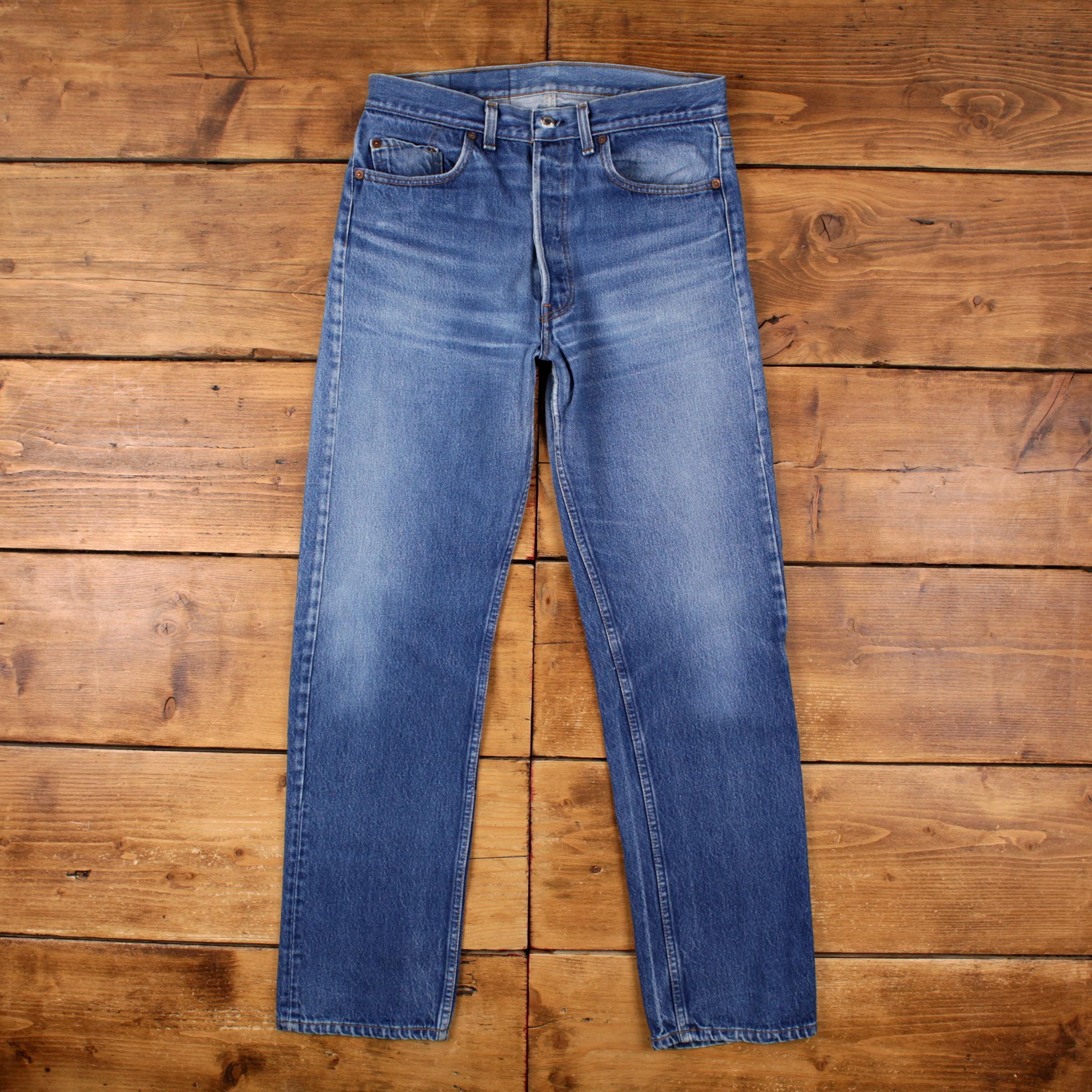 パンツ USA 90s Levi's 501xx 552 DamageJeans W33 Vintage Levi's 501xx Button Fly Straight Leg Denim Jeans W33