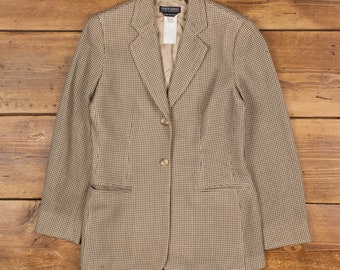 90s Armani Plaid Linen Blazer | S - Lucky Vintage