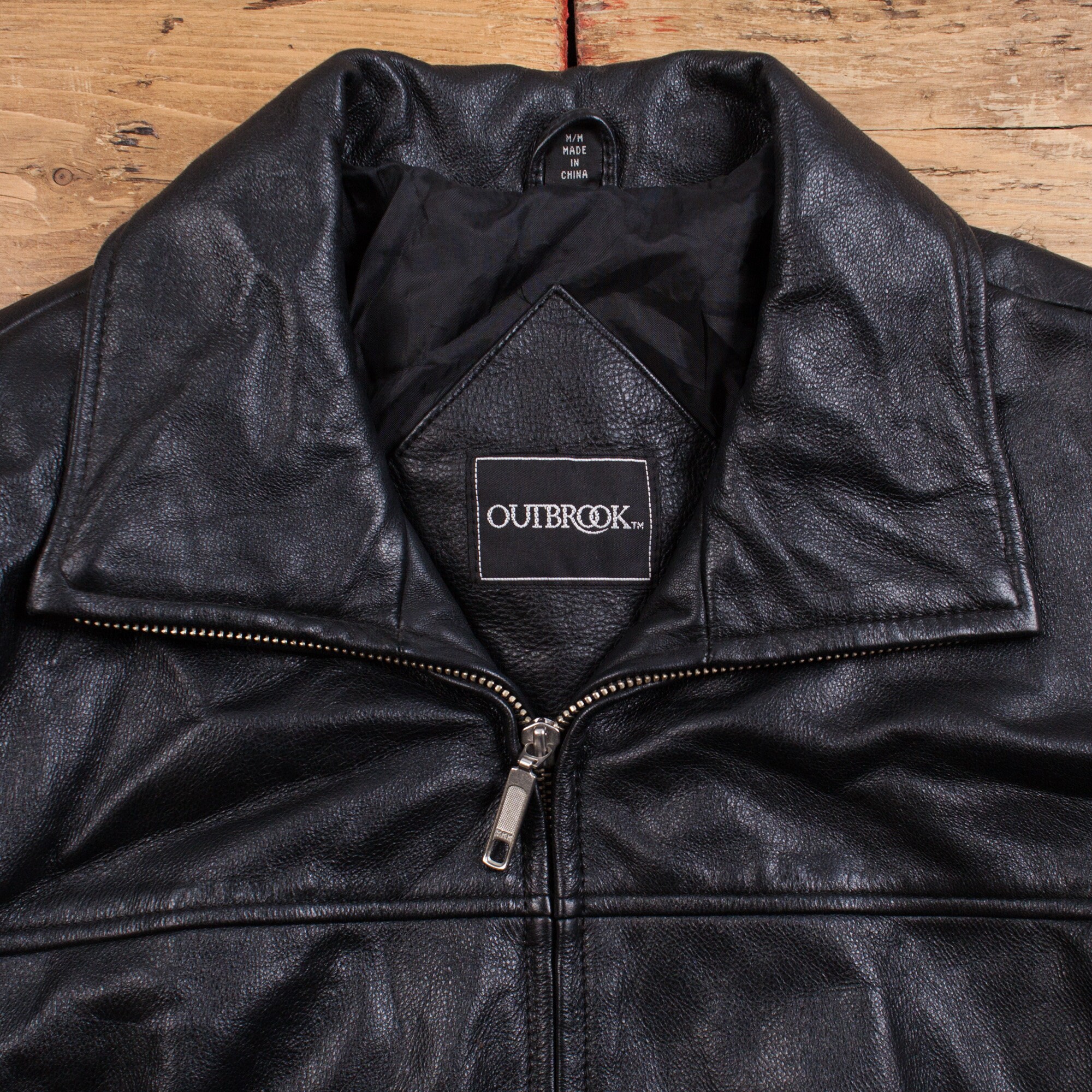 90s outbrook ブラックレザージャケット L 本革 Vintage Outbrook Leather Jacket M 90s Black Womens - Etsy