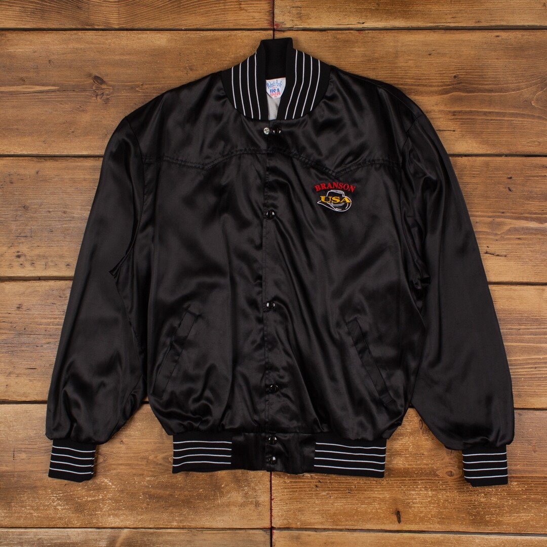 Vintage West Ark USA Varsity Jacket XL 90s Bomber Satin USA Vintage West Ark USA Varsity Jacket XL 90s Bomber Satin USA