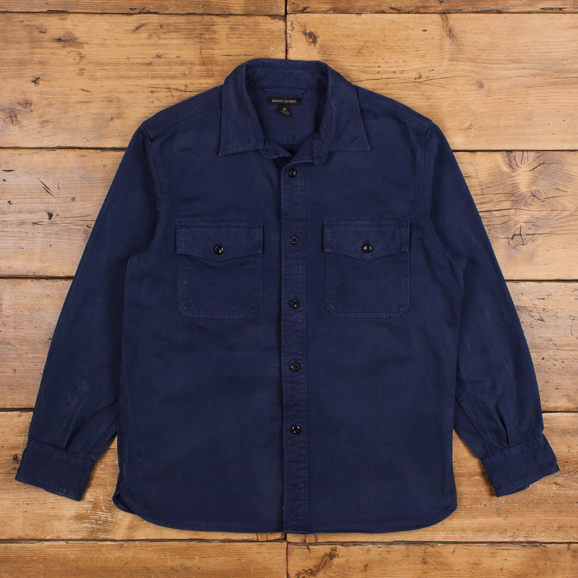 トップス 90s- BANANA REPABLIC open collar shirt 90s Banana Republic L/S Open Collar Shirt | VOSTOK