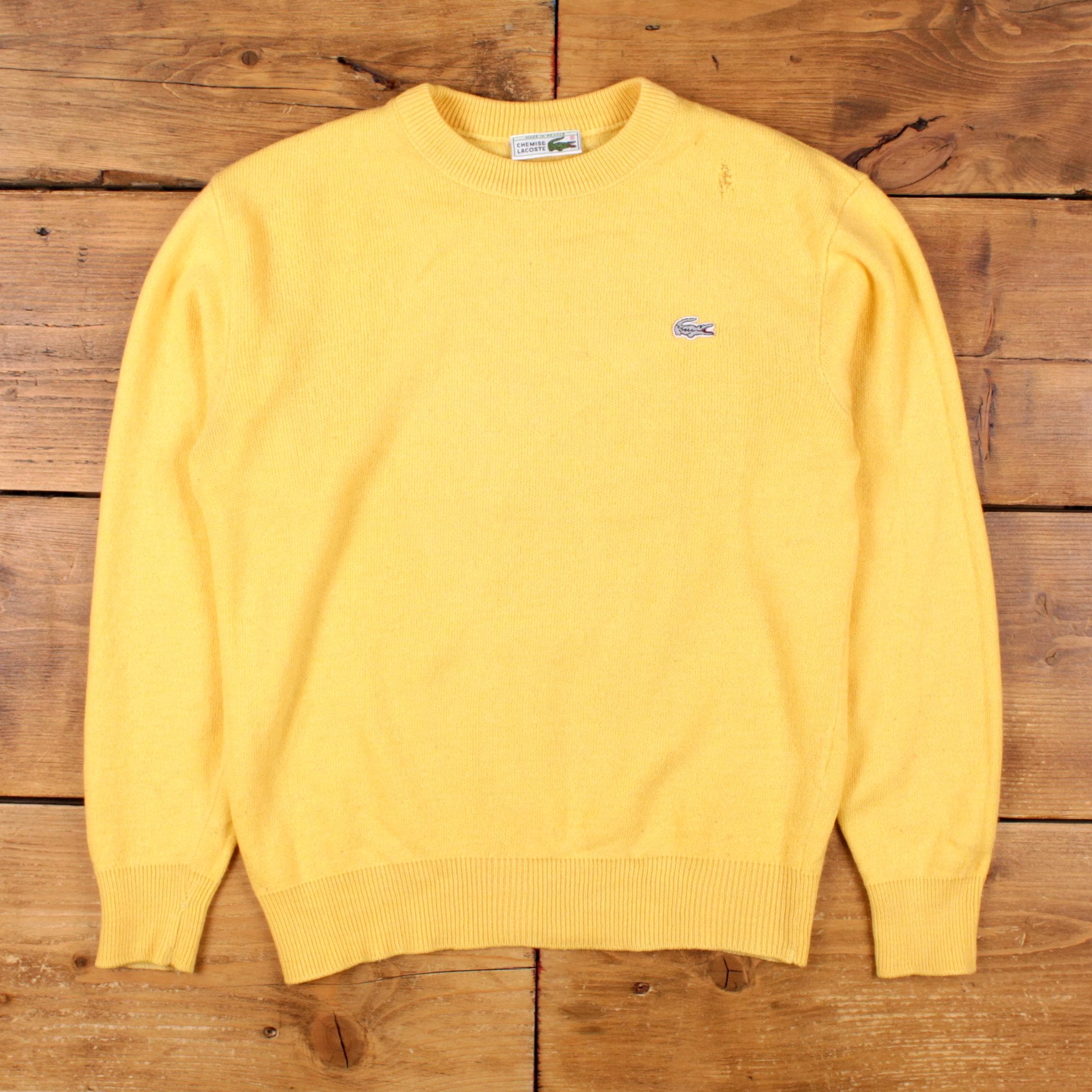 Vintage Lacoste Jumper Sweater M 90s V-neck Wool Yellow - Etsy UK