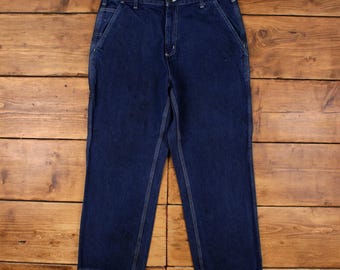 Pantalones vaqueros Carhartt vintage, 36 x 28, corte peto, unisex, rectos, azules