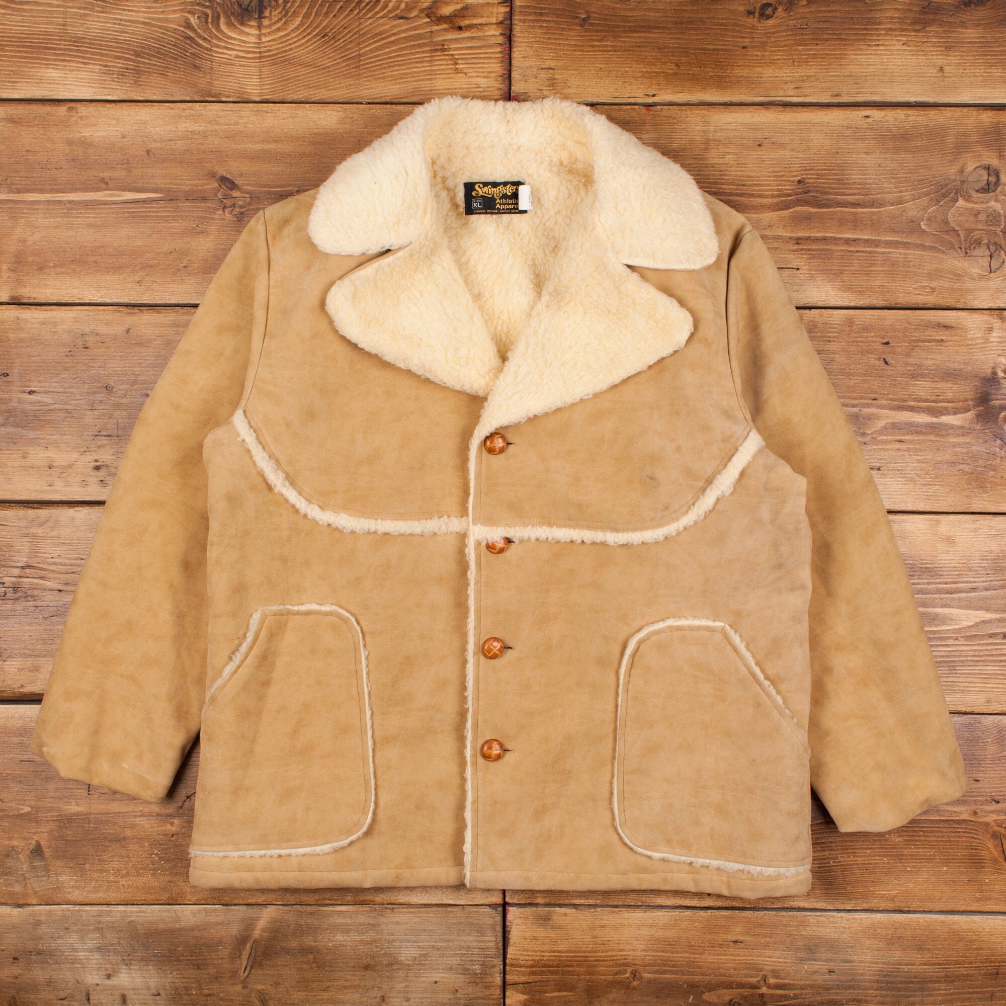 Mens tan cheap sheepskin coat