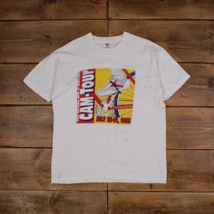 Vintage Fruit of the Loom T-shirt met één steek grafisch groot T-shirt uit de jaren 90 in de VS gemaakt