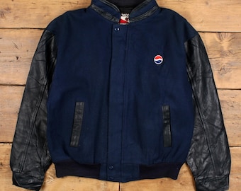 Vintage Canada Sportswear Wool Jacket XL 90s Bomber Blue