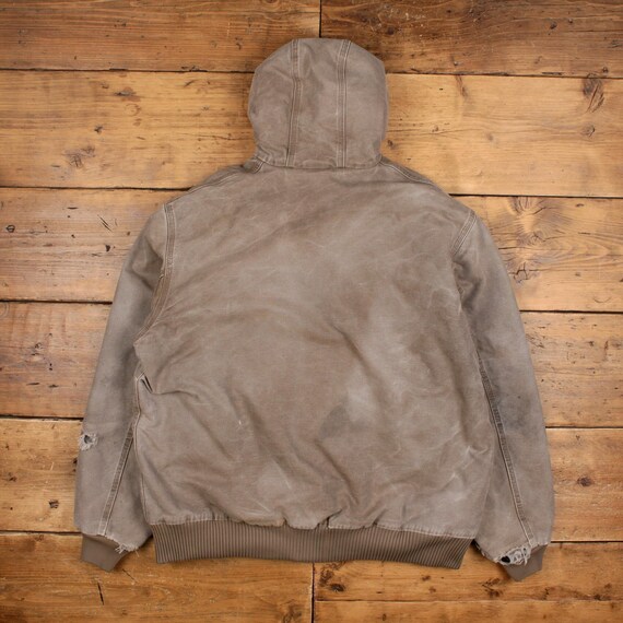 Vintage Carhartt Active Jacket XL Mens 00s Grey Hoodie Workwear