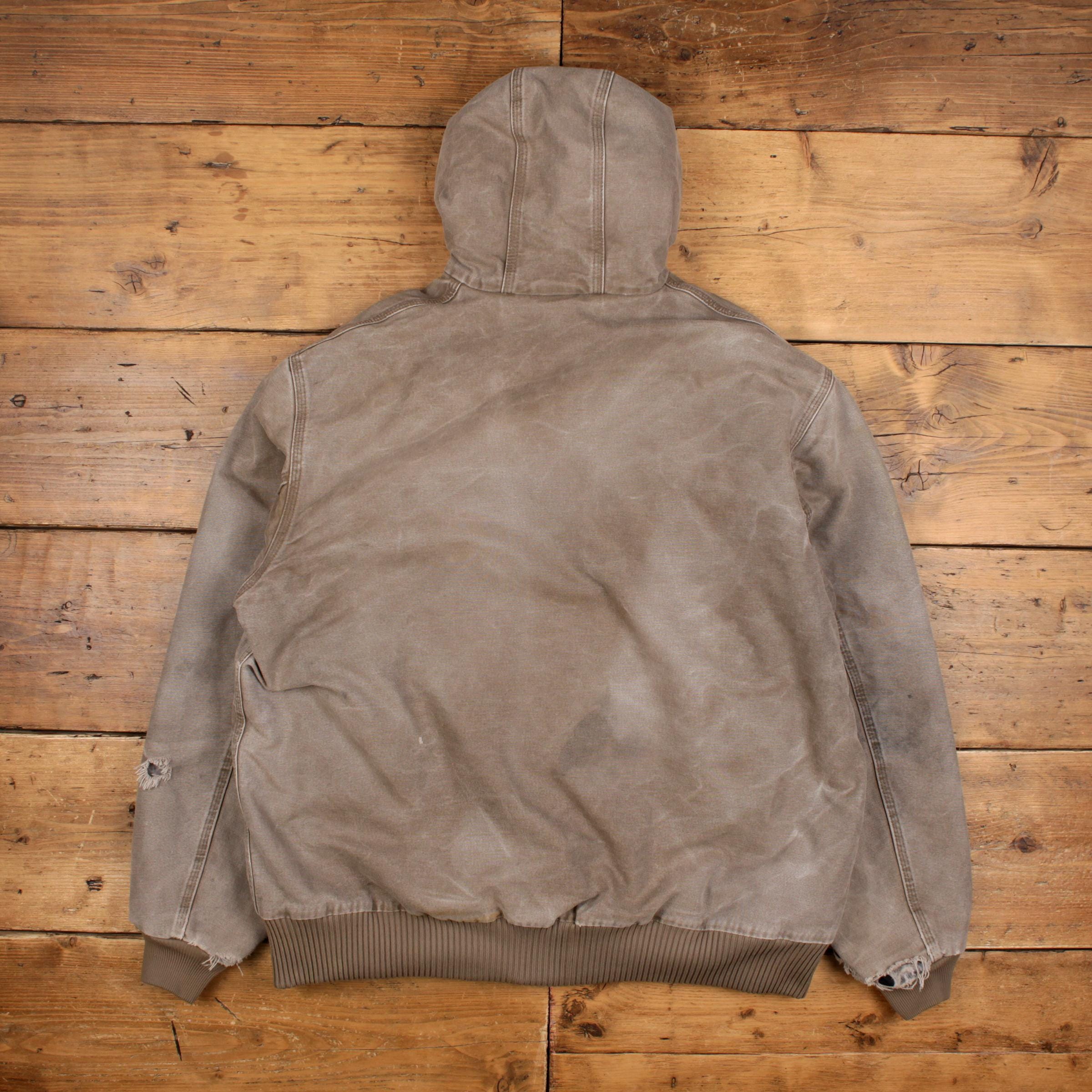 Vintage Carhartt Active Jacket XL Mens 00s Grey Hoodie Workwear
