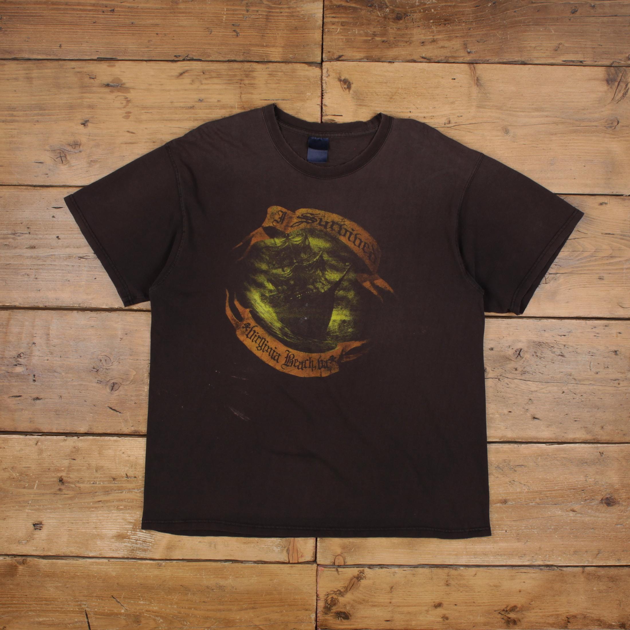 LLICA ヴィンテージTシャツ XL Vintage Graphic T Shirt XL Pirate Virginia Beach Black Tee - Etsy