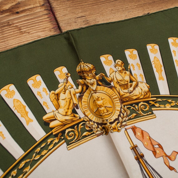 Vintage Hermes Silk Scarf Carre La Marine a Rames Ledoux Rybal