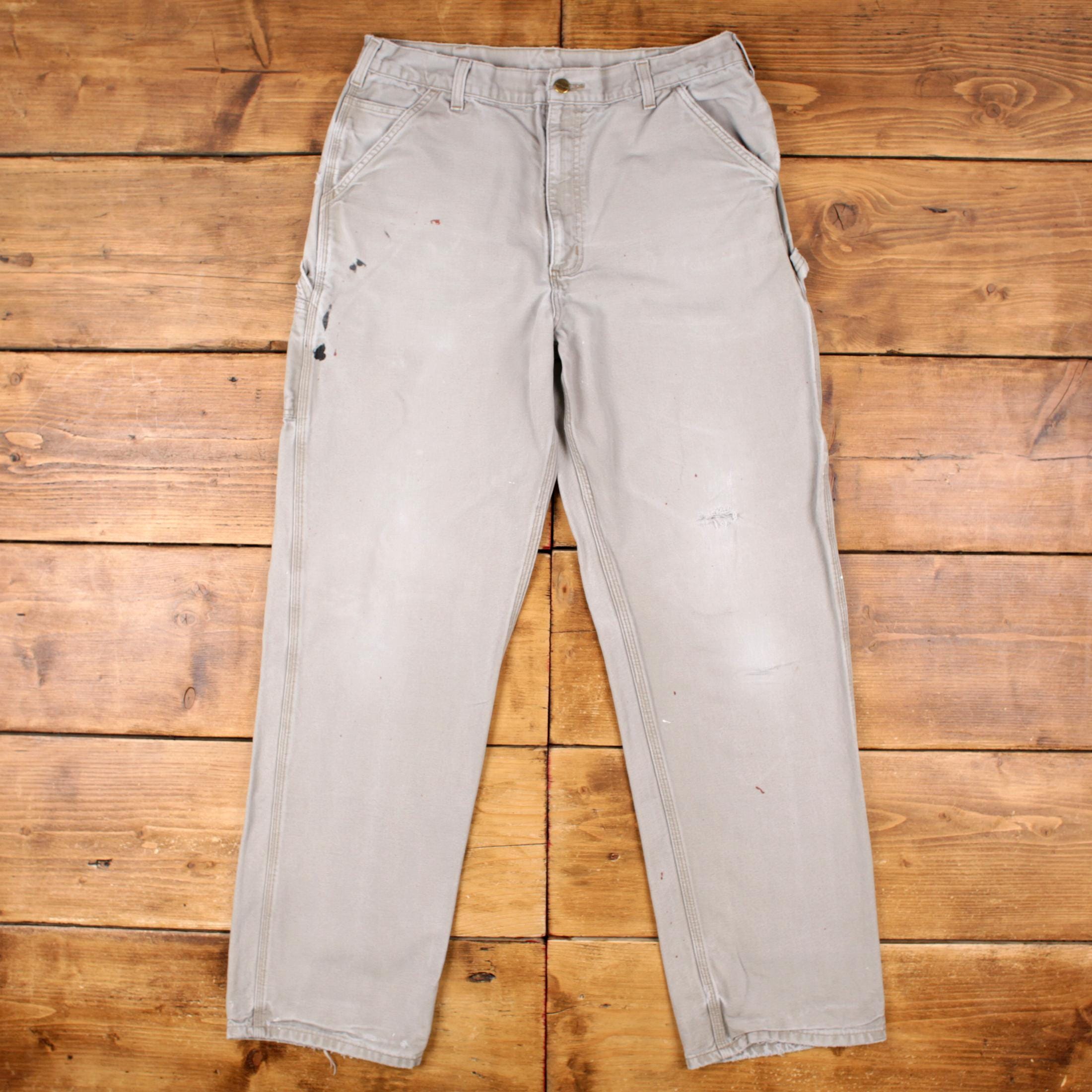 Vintage Carhartt Carpenter Pants Trousers 34x34 Canvas Painter