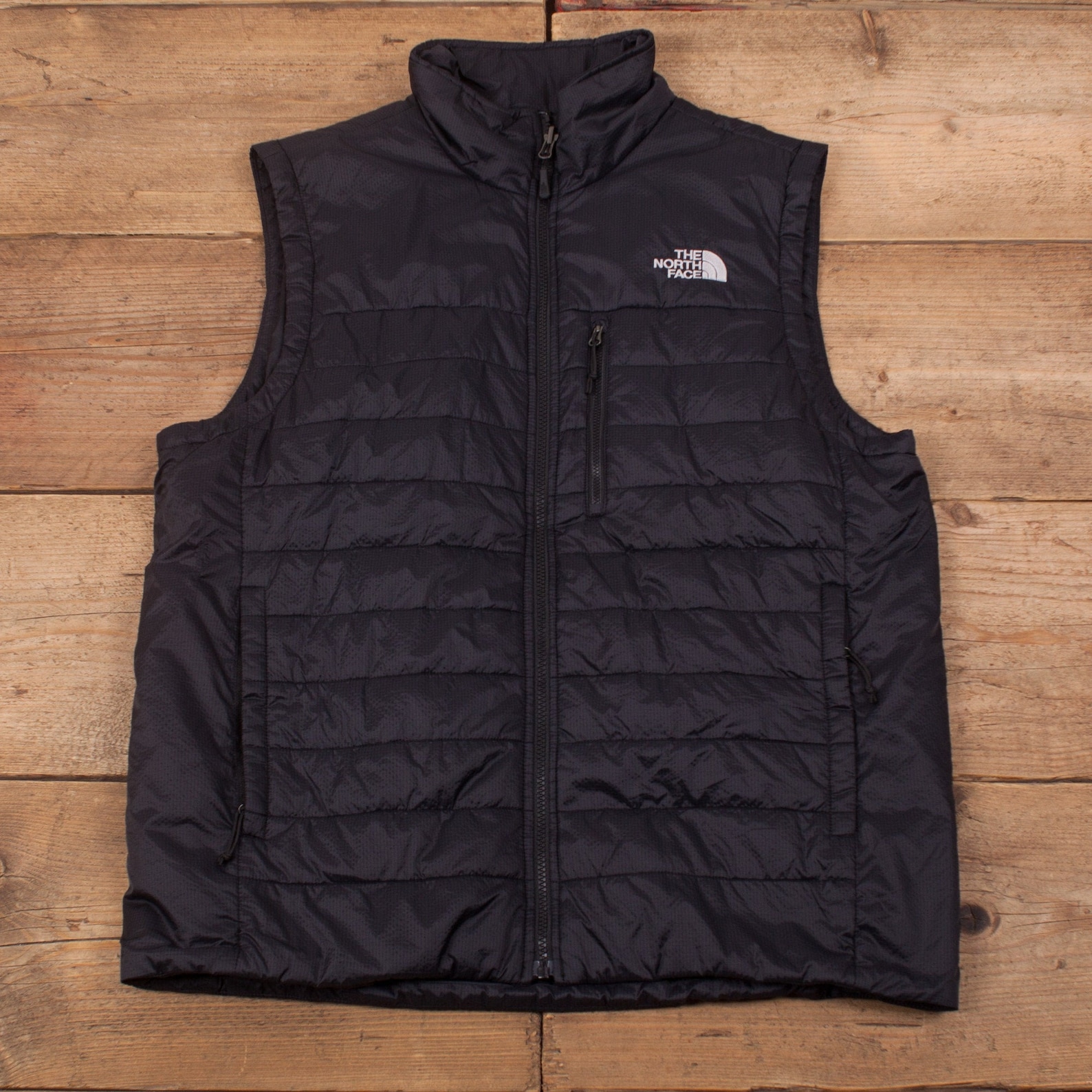 north face blue body warmer