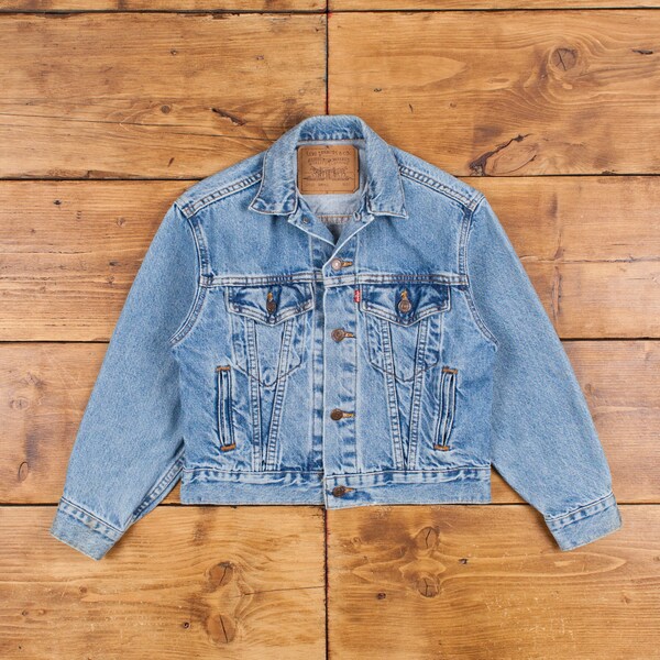 90'S Levi's denim jacket, denim jacket, made in the USA, men's XL size, vintage cotton blue type Vintage Second Hand