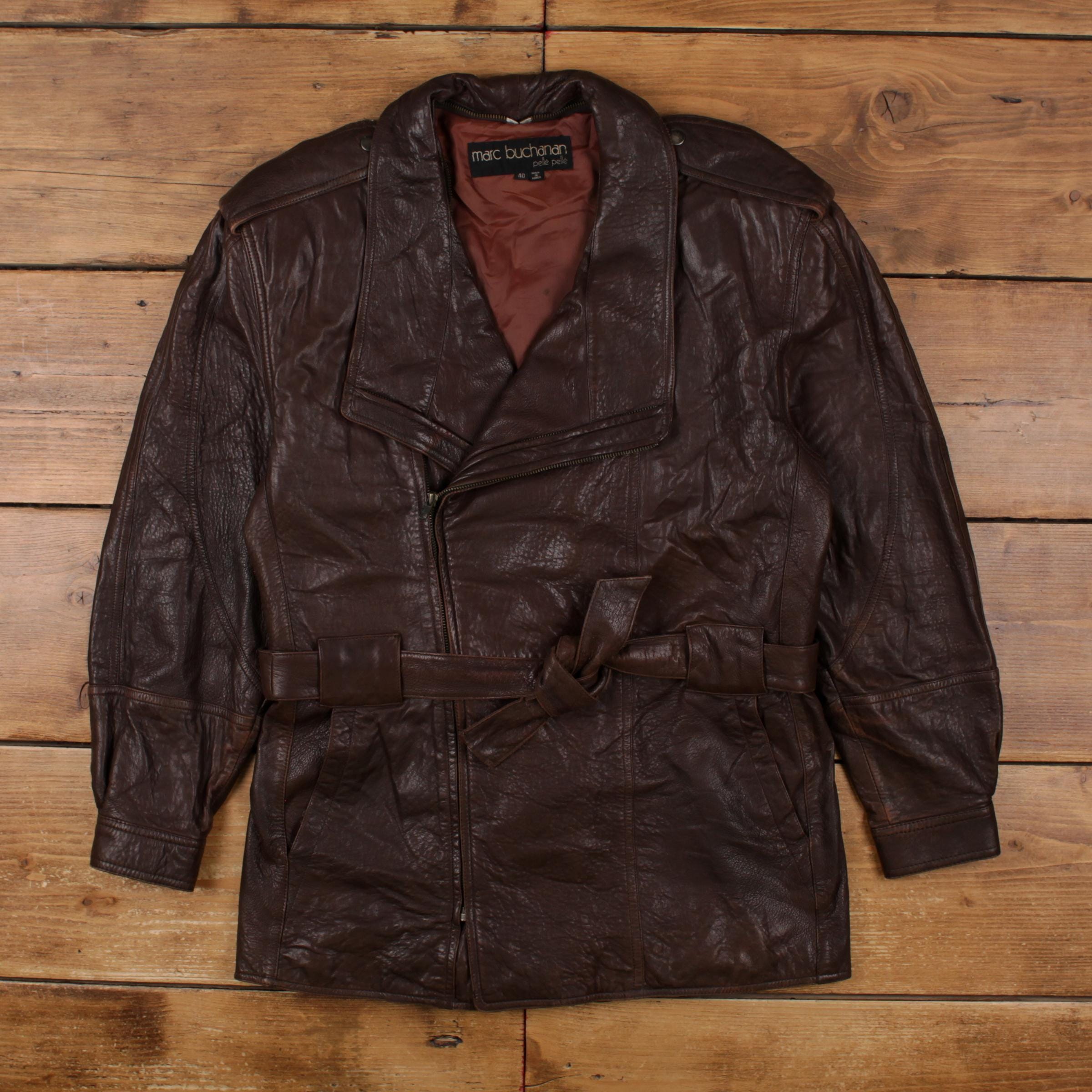 Marc Buchanan Pelle Pelle Leather Jacket Vintage - Etsy