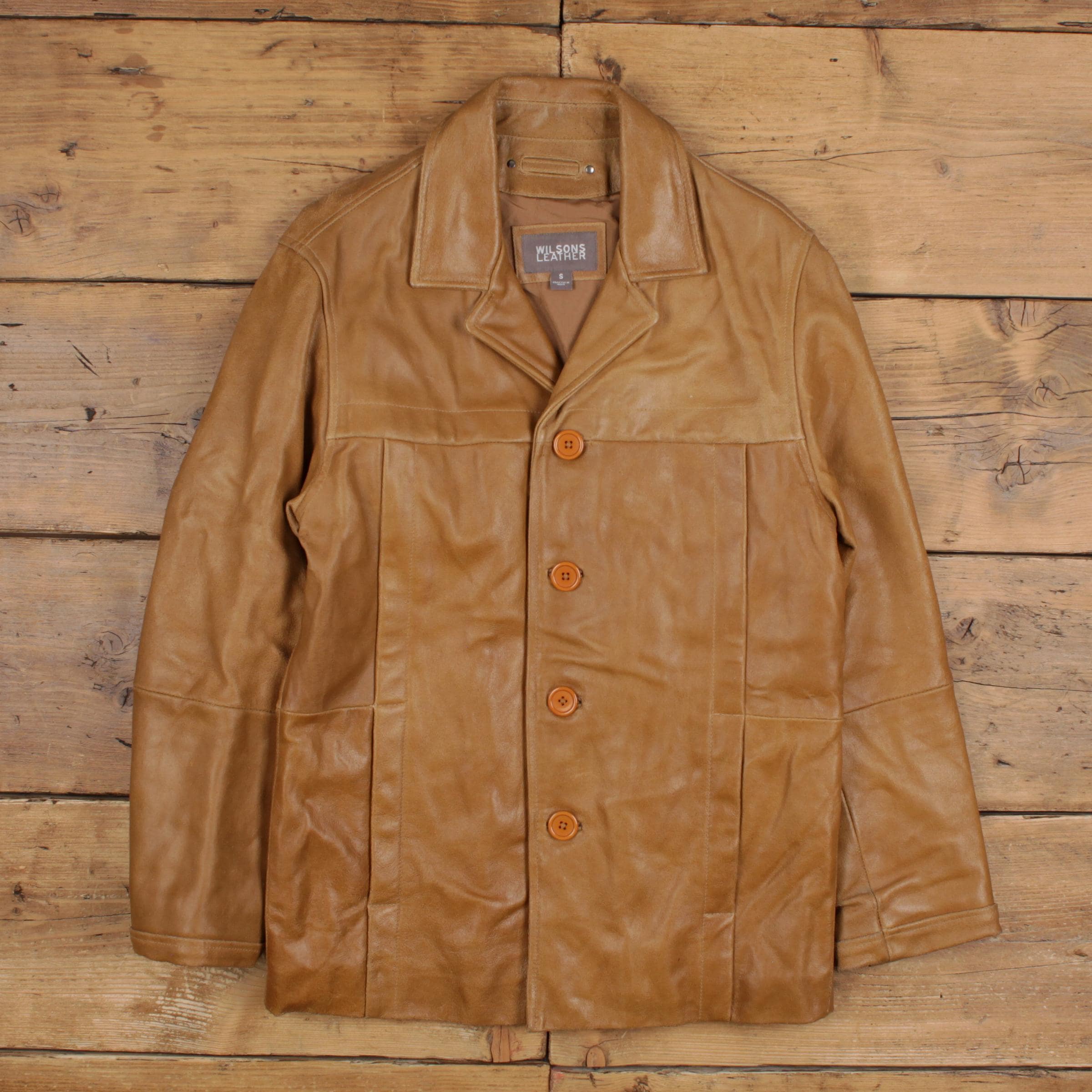 WILSONS LEATHER 90s レザーカーコート羊革 ブラウン L Vintage Wilsons Leather Jacket S Car Coat Blazer Brown - Etsy