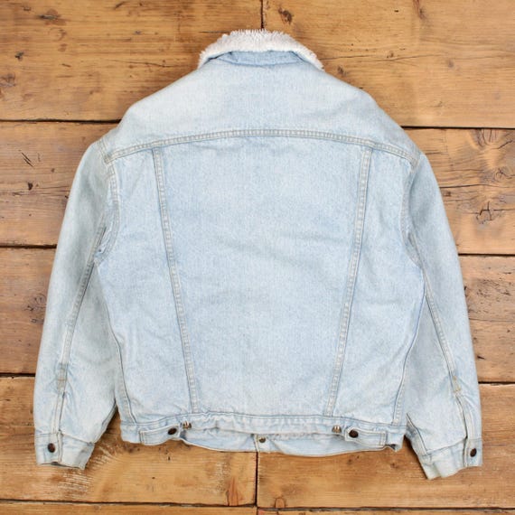 Vintage Levi's Denim Jacket M 80s Trucker Sherpa Lined USA Made