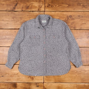 Vintage L.L.Bean Chamois Shirt Button XL USA Made 90s Outdoors Womens Grey