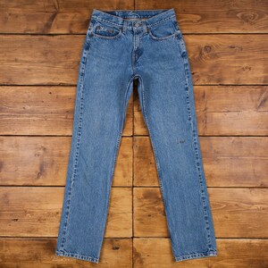 Vintage Levis 505 Jeans 29 x 33 90s Stonewash Straight Blue Womens Red Tab