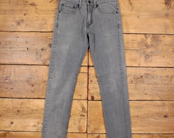 Vintage Levis 511 Jeans 30 x 30 Light Wash Straight Grey Red Tab Denim