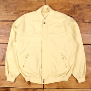 Vintage Windbreaker Bomber Jacket L 90s Yellow