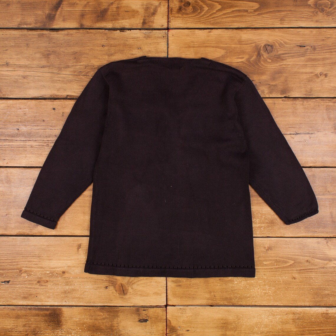 Vintage L.L. Bean Cardigan S 80s Womens Button Collared Black, foto 2 di 5