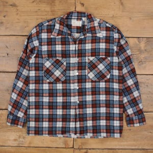 トップス KINGS ROAD WOOL SHIRT / 70S Vintage 70s Sears Kings Road CPO Red Plaid Wool Flannel
