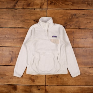 Vintage Patagonia Outdoor Jacket S Snap T Fleece White Womens