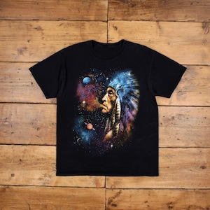 Graphic T Shirt Large Native Space Black Tee