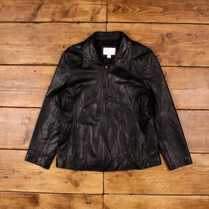 Vintage Worthington Leather Jacket L Black Womens