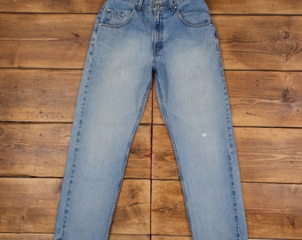 Vintage Levis Silver Tab Loose Jeans 29 x 32 90s Stonewash Straight Blue Denim