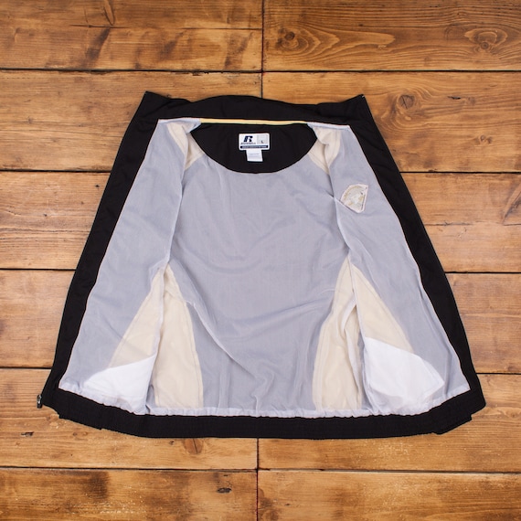 Vintage Russell Athletic Windbreaker Jacket L Black Zip - Etsy