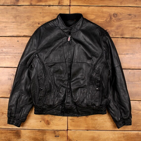 HIKAGE ジャケット ブラック XL First Gear by Hein Gericke Leather Jacket XL Mens 00s Black Bomber