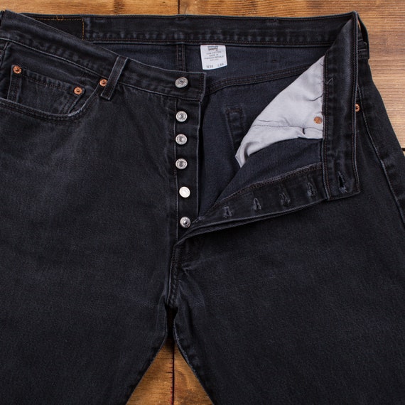 Vintage Levis 501 Jeans 36 x 34 Dark Wash Straigh… - image 5