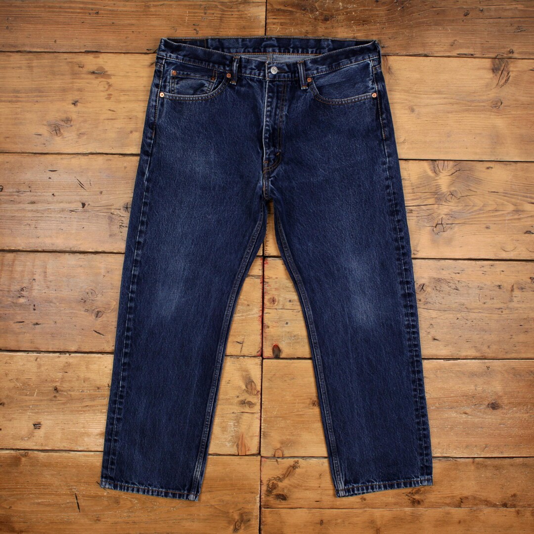 Kohl's 059 Levis 505 Jeans 38x29 Mens 00s Blue Regular Straight Dark Stonewash ...
