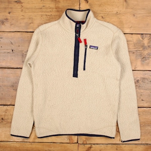 Vintage Patagonia Outdoor Jacket M Retro Pile Fleece Cream