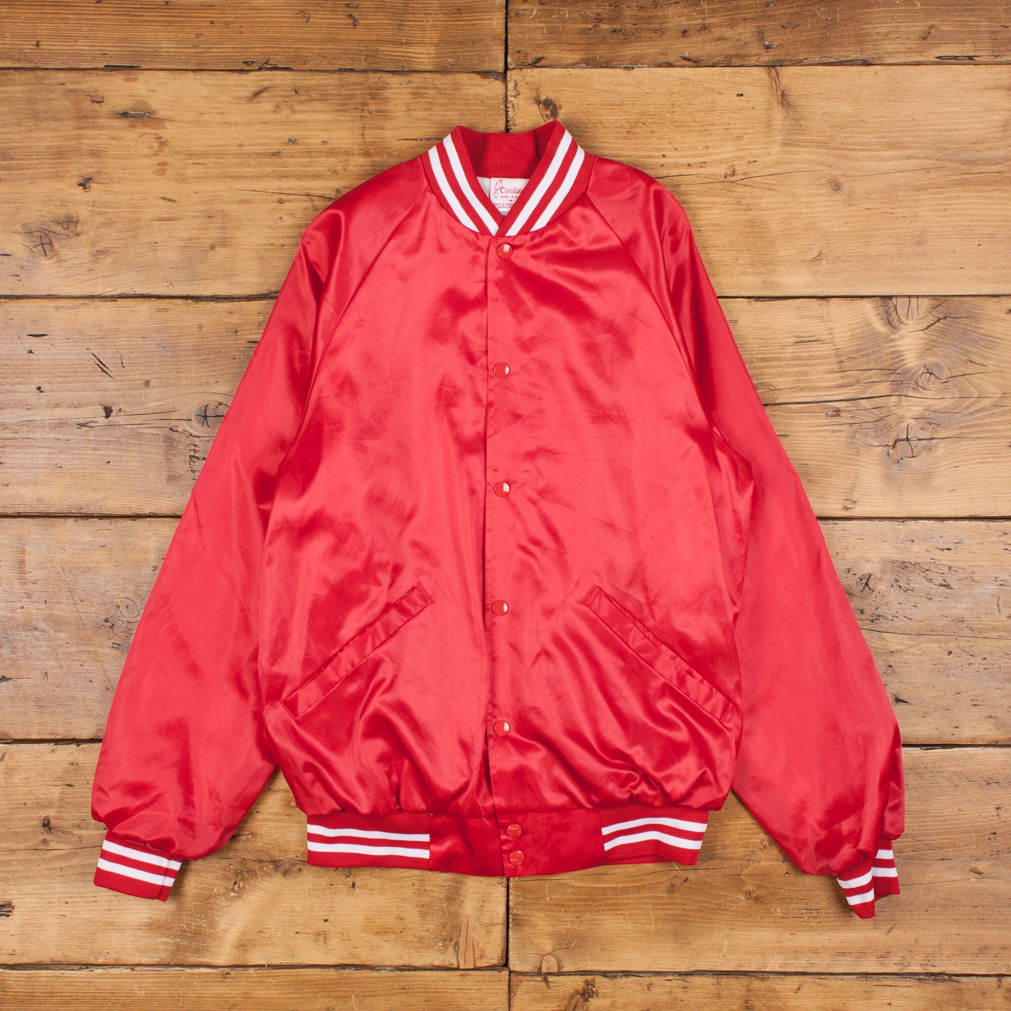 90's Louisville Cardinals Red Satin Jacket