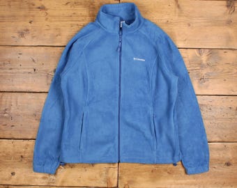 Vintage Columbia Outdoor Jacke XL Fleece Damen Fleece Blau