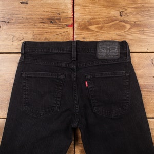 vintage Levis 514 Jeans 29 x 28 Dark Wash Straight Black Red Tab Denim image 6