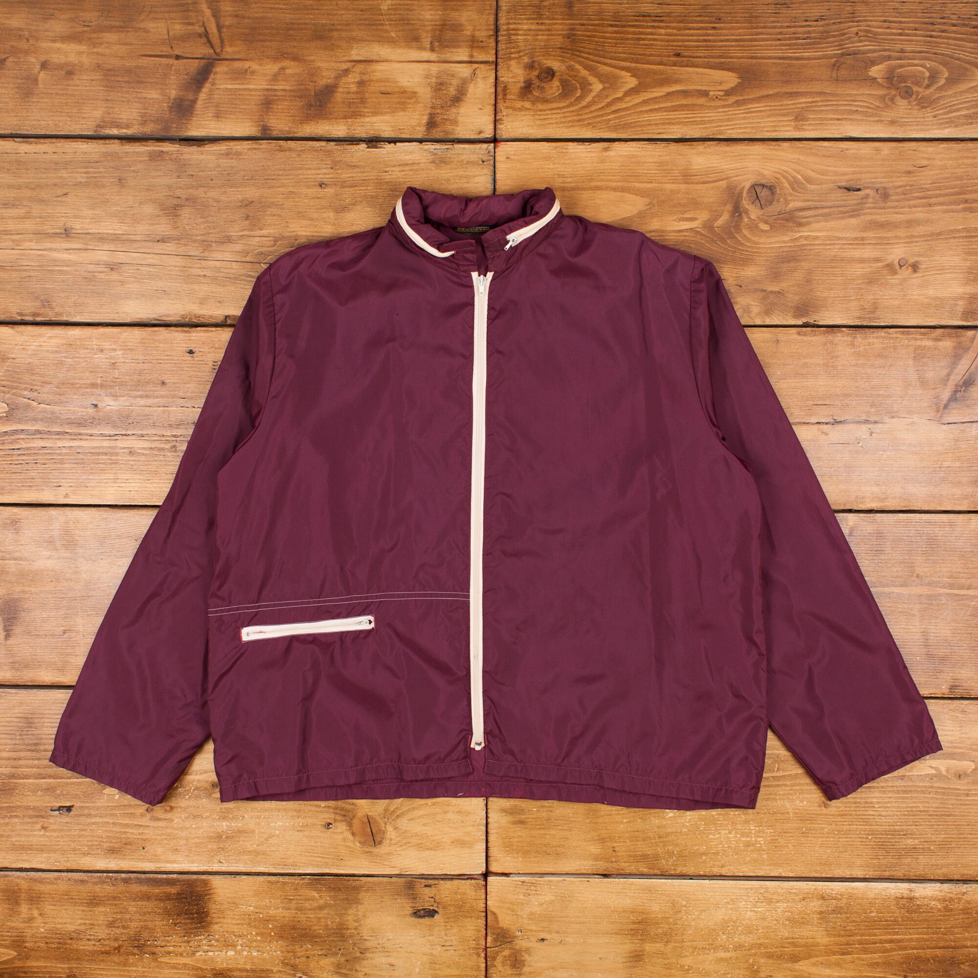 Vintage JCPenney Windbreaker Jacket XL 90s Purple Zip