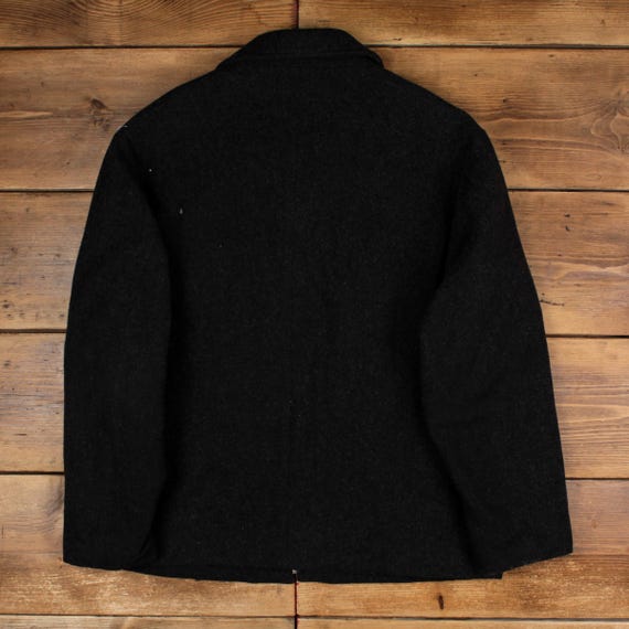GAP Wool Jacket XL Mens 00s Grey Black Chore Full Zip Casual