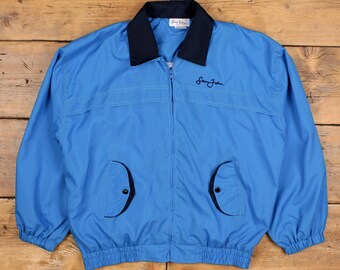 Sean John Hip-hop Bomber Jacket M Mens 00s Blue Polyester