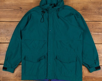 Vintage Eddie Bauer Green Raincoat Gore Tex Windbreaker, Men's