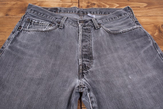 Vintage Levis Levi 501 Dark Grey Raw 