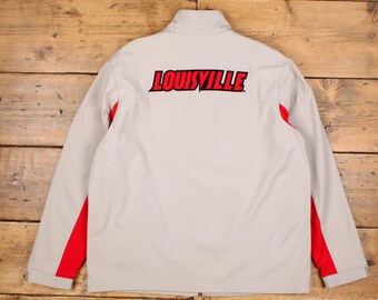 Vintage 58 Sports Track Jacket XL NCAA Louisville Cardinals Grey