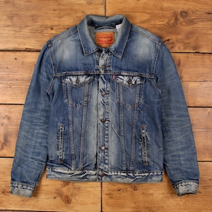 vintage Veste en jean Levi&#39;s M bleu camionneur