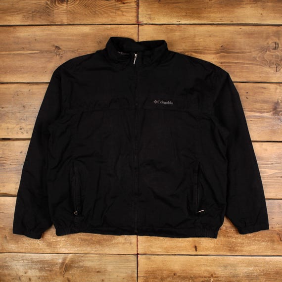 Vintage Columbia Windbreaker Jacket 2XL Bomber Black Israel