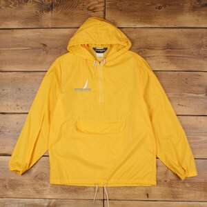 Vintage Sportsmaster Sailing Jacket M Mens 80s Yellow USA Made Nylon